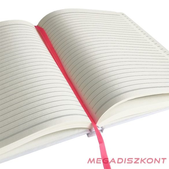 Jegyzetfüzet vonalas SPOKO A/5 96 lapos gumis keményfedeles nagy szív