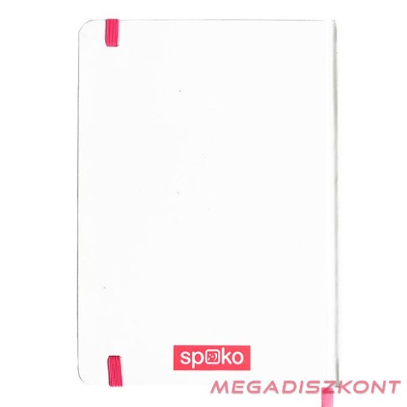 Jegyzetfüzet vonalas SPOKO A/5 96 lapos gumis keményfedeles nagy szív