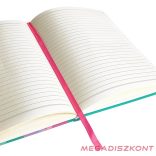 Jegyzetfüzet vonalas SPOKO A/5 96 lapos gumis keményfedeles színes mozaik