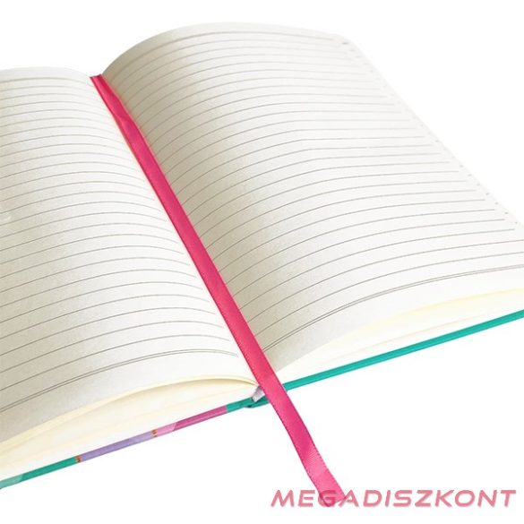 Jegyzetfüzet vonalas SPOKO A/5 96 lapos gumis keményfedeles színes mozaik
