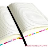 Jegyzetfüzet vonalas SPOKO A/5 96 lapos gumis keményfedeles rózsaszín ecset