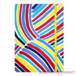 Jegyzetfüzet vonalas SPOKO A/5 96 lapos gumis keményfedeles kék ecset