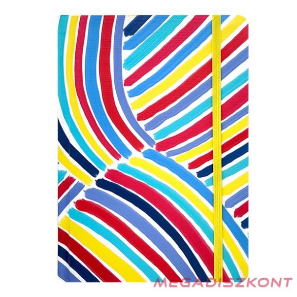 Jegyzetfüzet vonalas SPOKO A/5 96 lapos gumis keményfedeles kék ecset