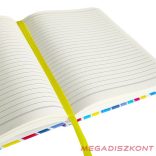 Jegyzetfüzet vonalas SPOKO A/5 96 lapos gumis keményfedeles kék ecset
