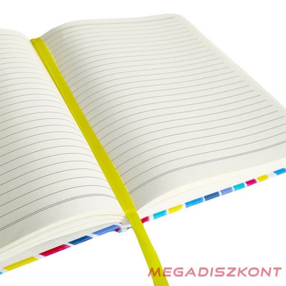 Jegyzetfüzet vonalas SPOKO A/5 96 lapos gumis keményfedeles kék ecset