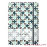 Jegyzetfüzet vonalas SPOKO A/5 96 lapos gumis keményfedeles margaréta