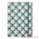 Jegyzetfüzet vonalas SPOKO A/5 96 lapos gumis keményfedeles margaréta