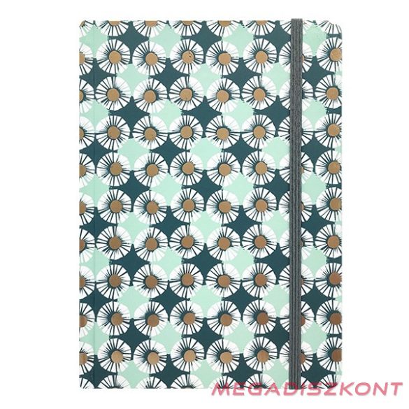 Jegyzetfüzet vonalas SPOKO A/5 96 lapos gumis keményfedeles margaréta