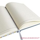 Jegyzetfüzet vonalas SPOKO A/5 96 lapos gumis keményfedeles margaréta