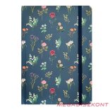 Jegyzetfüzet vonalas SPOKO A/5 96 lapos gumis keményfedeles virágok