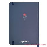 Jegyzetfüzet vonalas SPOKO A/5 96 lapos gumis keményfedeles virágok