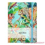 Jegyzetfüzet vonalas SPOKO A/5 96 lapos gumis keményfedeles gepárd