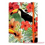 Jegyzetfüzet vonalas SPOKO A/5 96 lapos gumis keményfedeles tukán