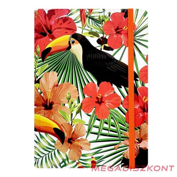 Jegyzetfüzet vonalas SPOKO A/5 96 lapos gumis keményfedeles tukán