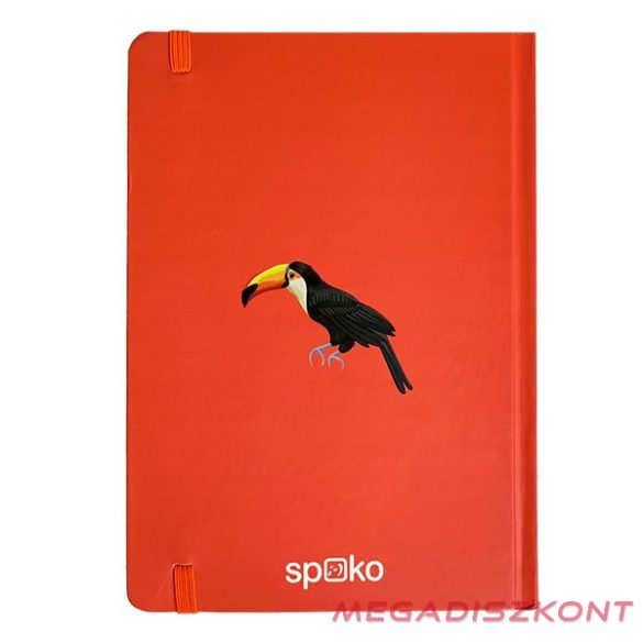 Jegyzetfüzet vonalas SPOKO A/5 96 lapos gumis keményfedeles tukán