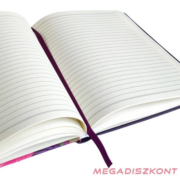 Jegyzetfüzet vonalas SPOKO A/5 96 lapos gumis keményfedeles flamingó