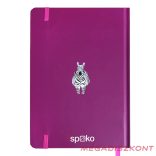 Jegyzetfüzet vonalas SPOKO A/5 96 lapos gumis keményfedeles zebra