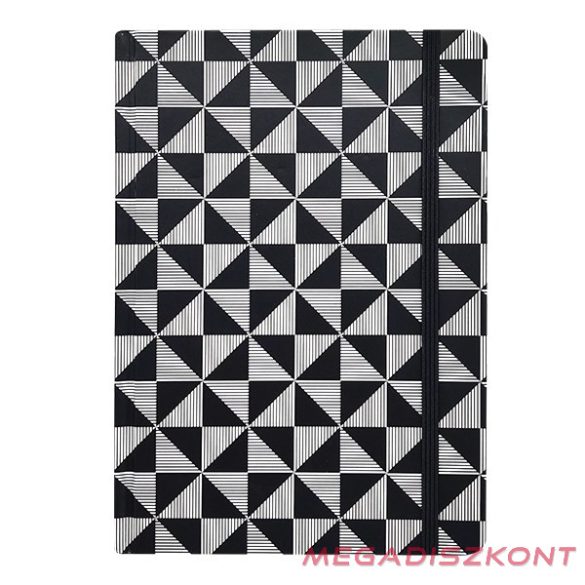 Jegyzetfüzet vonalas SPOKO A/5 96 lapos gumis keményfedeles mozaik