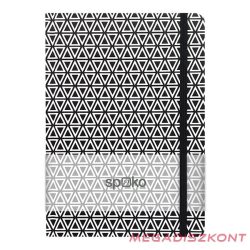   Jegyzetfüzet vonalas SPOKO A/5 96 lapos gumis keményfedeles háromszög