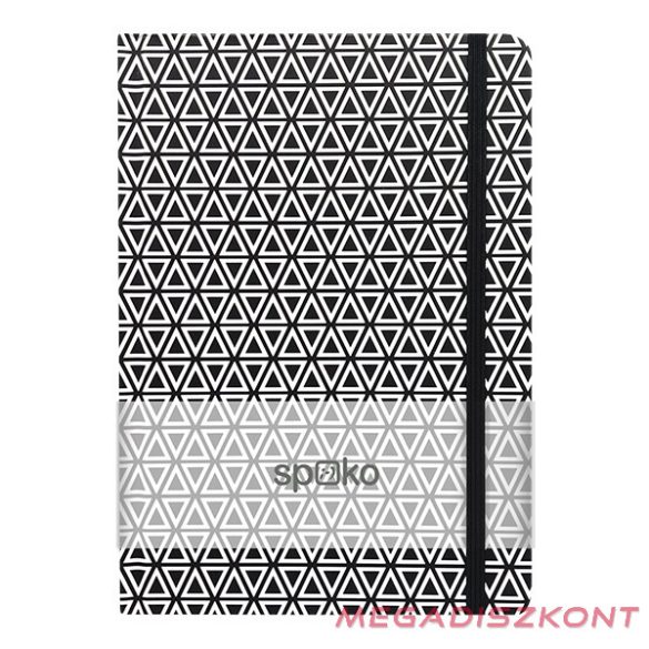 Jegyzetfüzet vonalas SPOKO A/5 96 lapos gumis keményfedeles háromszög