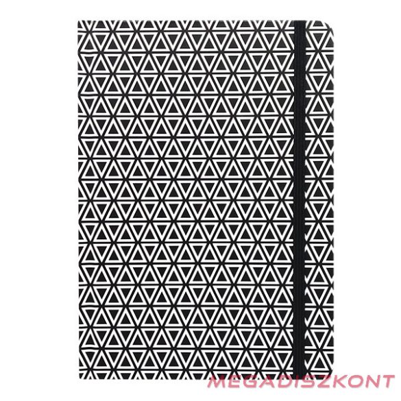 Jegyzetfüzet vonalas SPOKO A/5 96 lapos gumis keményfedeles háromszög