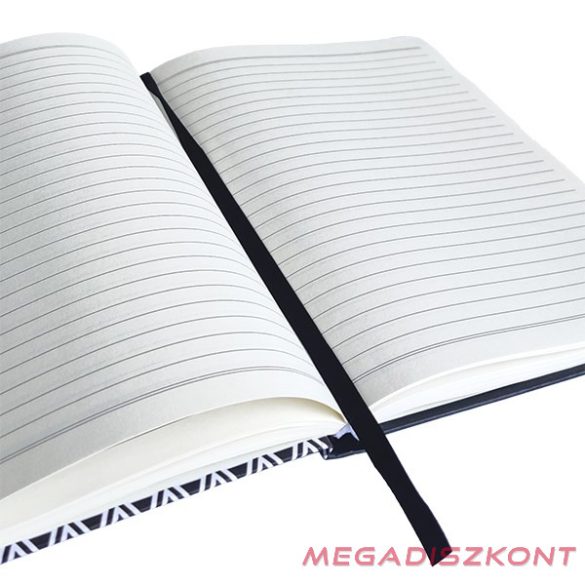 Jegyzetfüzet vonalas SPOKO A/5 96 lapos gumis keményfedeles háromszög
