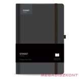 Notesz vonalas STREET Casual A/5 96 lapos gumis keményfedelű fekete