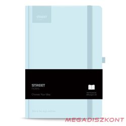   Notesz vonalas STREET Casual A/5 96 lapos gumis keményfedelű pasztell kék