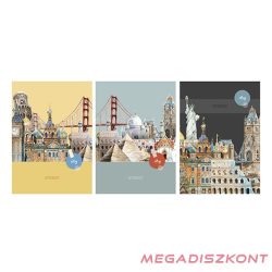 Füzet kockás STREET A/4 42 lapos City Break