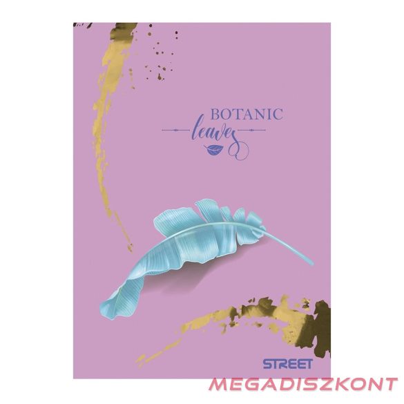 Füzet vonalas STREET A/4 54 lapos Botanic margóval