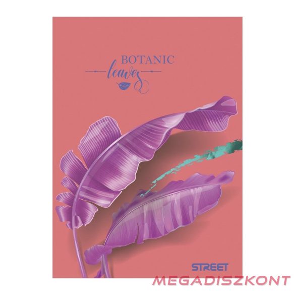 Füzet vonalas STREET A/4 54 lapos Botanic margóval