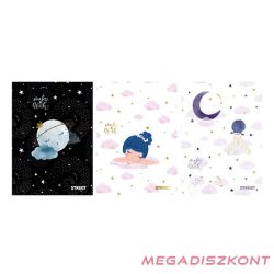 Füzet vonalas STREET A/4 54 lapos Black&Gold margóval