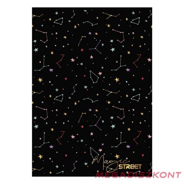 Füzet vonalas STREET A/4 54 lapos Black&Gold margóval