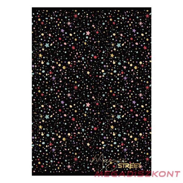 Füzet vonalas STREET A/4 54 lapos Black&Gold margóval