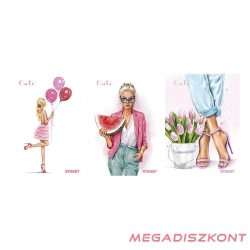 Füzet vonalas STREET A/4 54 lapos Cute margóval