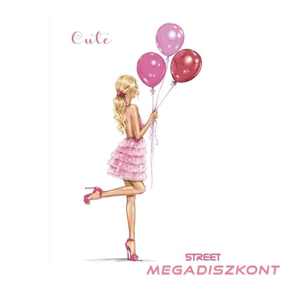 Füzet vonalas STREET A/4 54 lapos Cute margóval