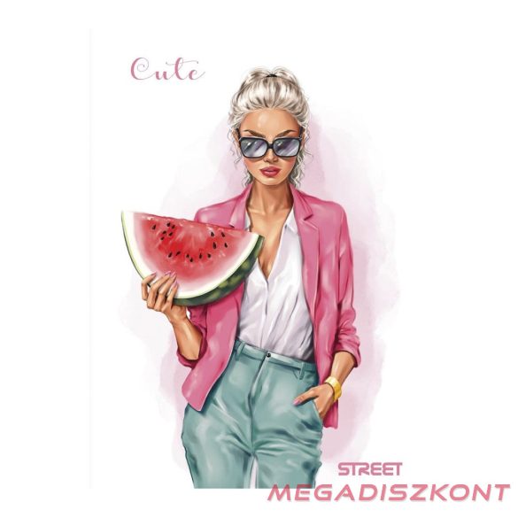 Füzet vonalas STREET A/4 54 lapos Cute margóval