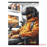 Füzet vonalas STREET A/4 54 lapos Gaming margóval