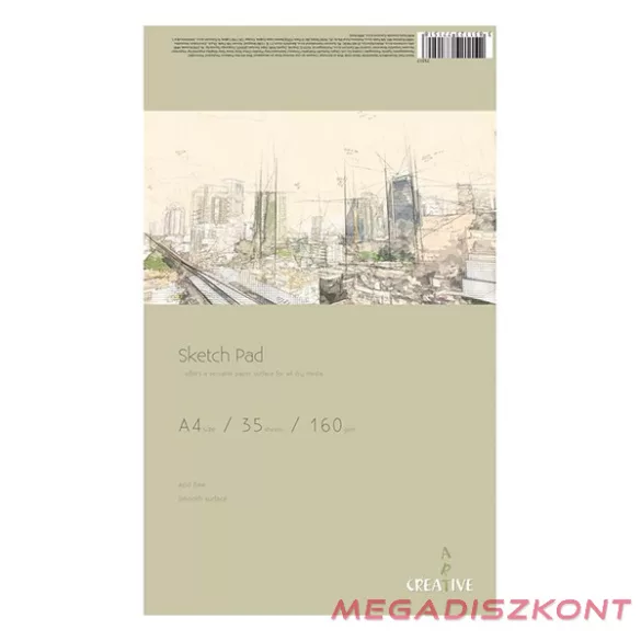Rajztömb CREATIVE A/4 160 g 35 lapos