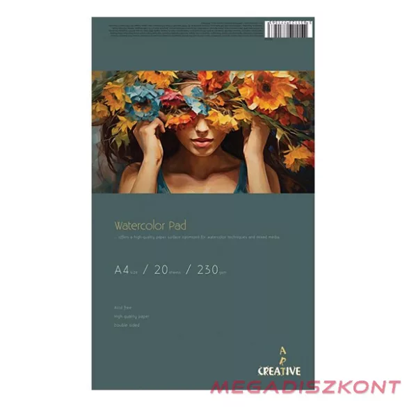 Akvarell rajztömb CREATIVE A/4 230 g 20 lapos