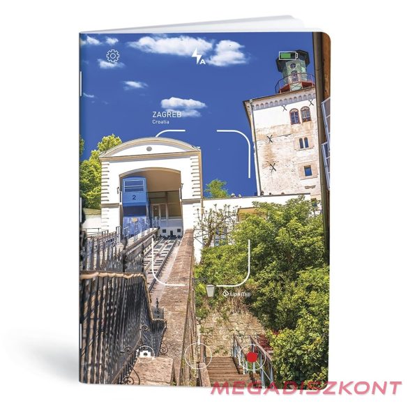 Füzet kockás LIPAMILL A/4 40 lapos Postcard