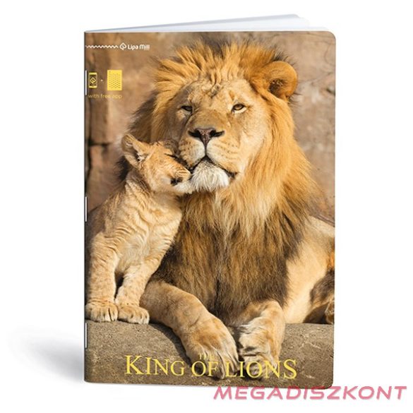 Füzet vonalas LIPAMILL A/4 40 lapos King of lions