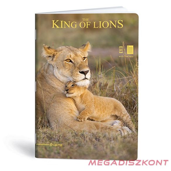 Füzet kockás LIPAMILL A/4 40 lapos King of lions
