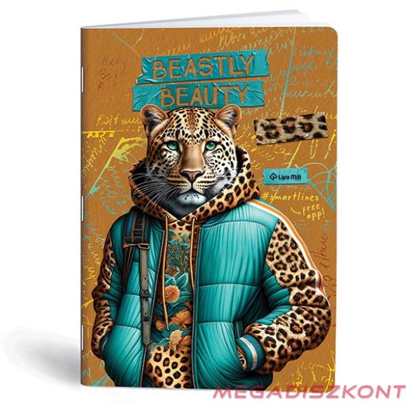 Füzet kockás LIPAMILL A/4 40 lapos Fashion animal