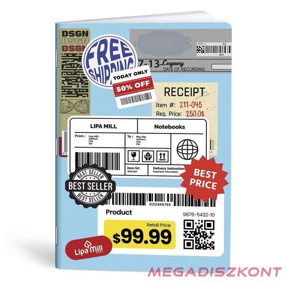 Füzet kockás LIPAMILL A/4 40 lapos One colour