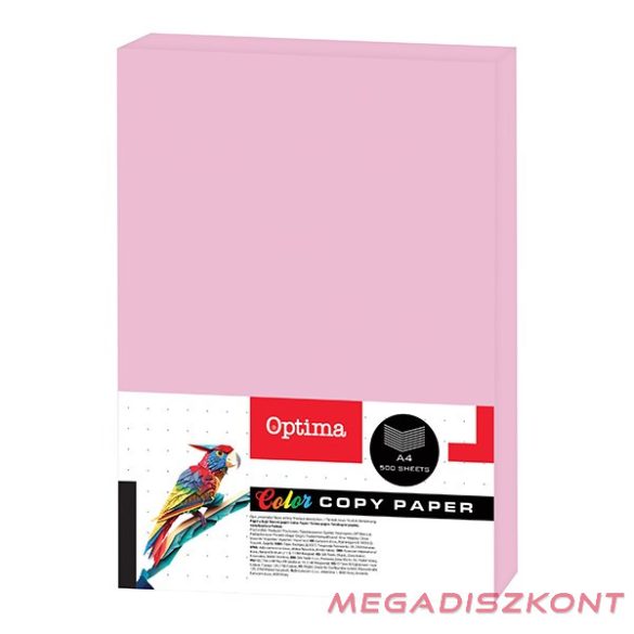 Fénymásolópapír színes OPTIMA A/4 75 g neon pink 500 ív/csomag
