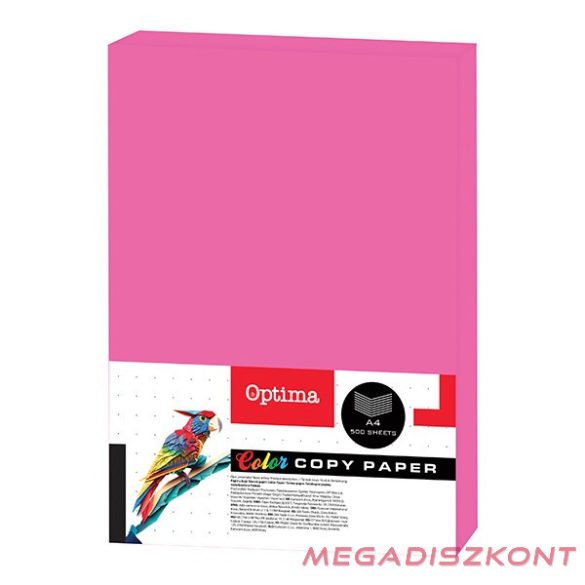 Fénymásolópapír színes OPTIMA A/4 75 g neon rózsaszín 500 ív/csomag