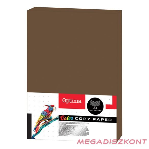 Fénymásolópapír színes OPTIMA A/4 80 g barna 500 ív/csomag