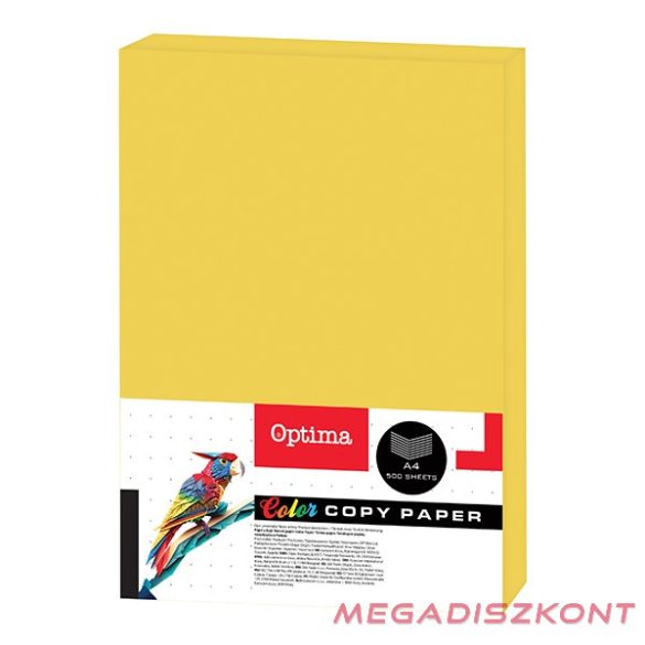 Fénymásolópapír színes OPTIMA A/4 80 g citromsárga 500 ív/csomag