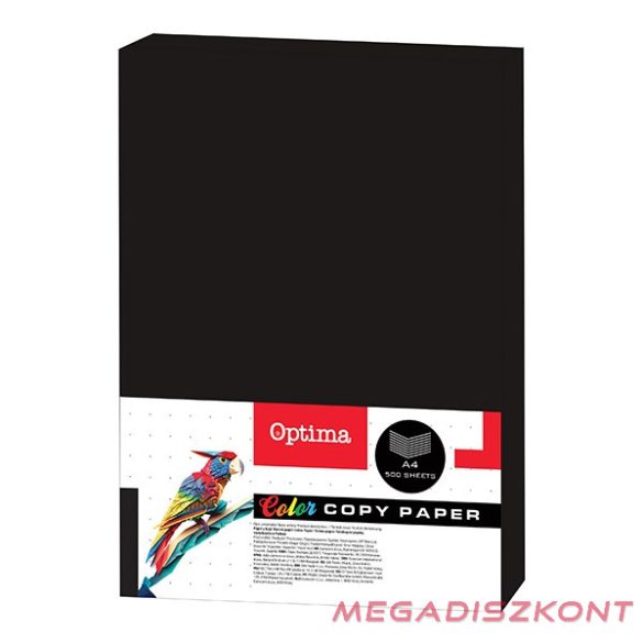 Fénymásolópapír színes OPTIMA A/4 80 g fekete 500 ív/csomag